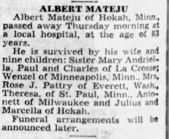 Clipping from The La Crosse Tribune